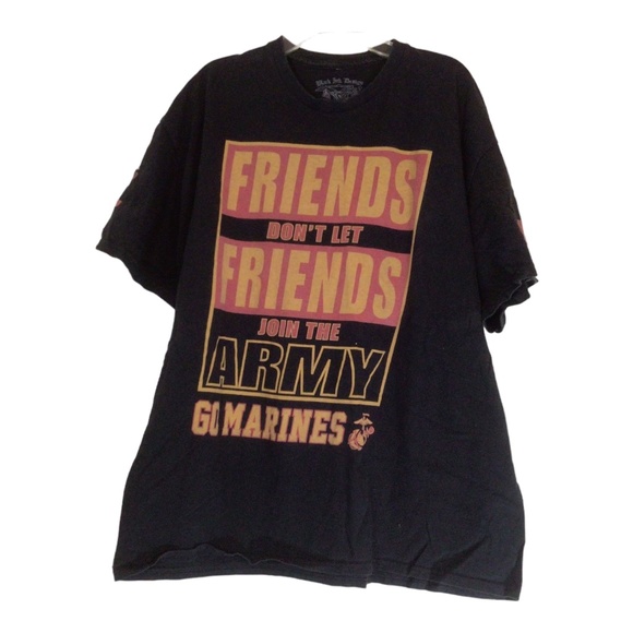 Go Marines! USMC Tshirt Black Ink Design XL - Picture 1 of 3